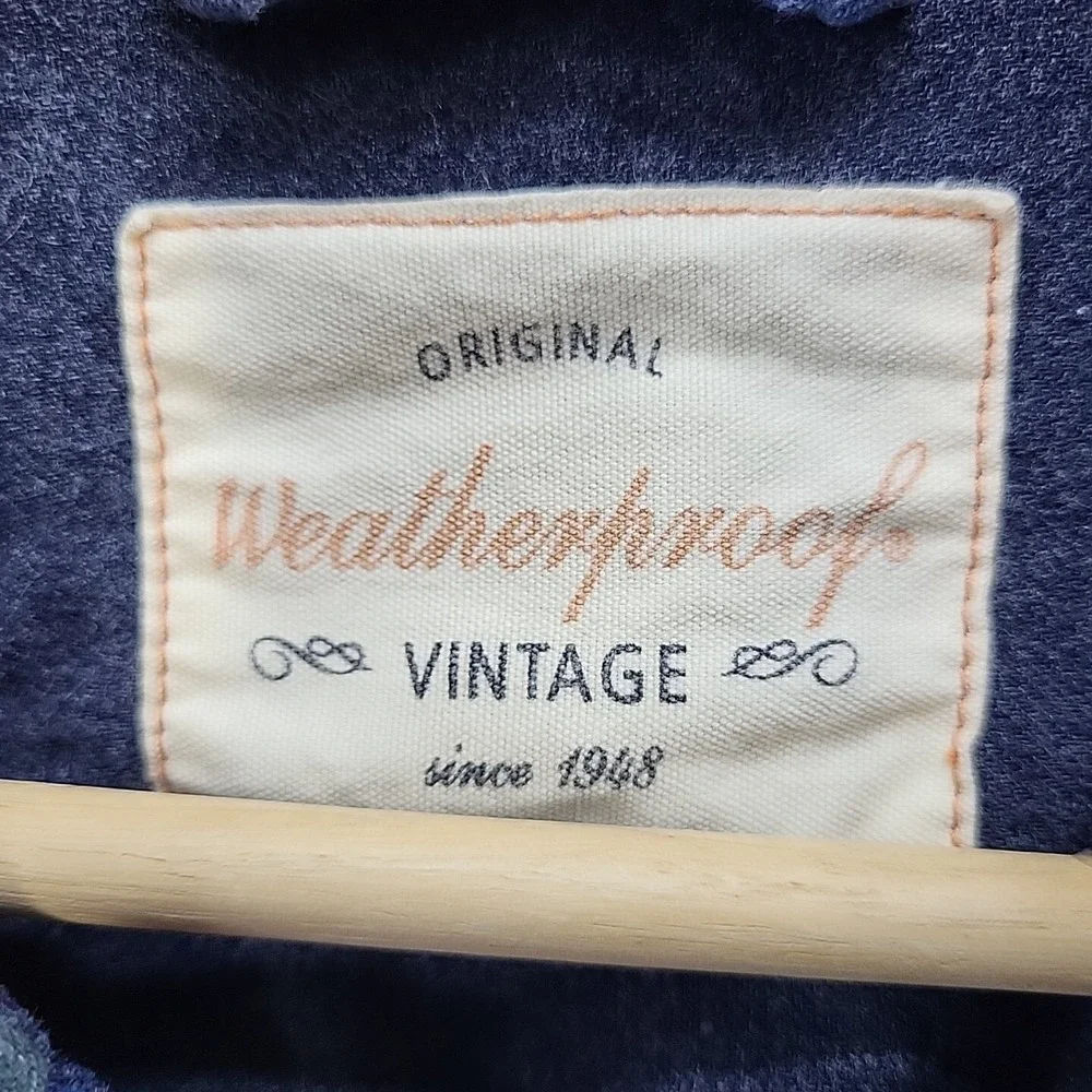 Weatherproof Vintage Flannel Shirt Mens XXL Blue Gray‎ Plaid Button Front